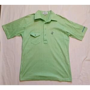 Vintage Pickering Golf Polo Mens Large Notre Dame Green Lisle Cotton